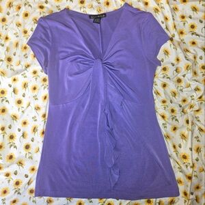 Purple Twist Front Top Y2k